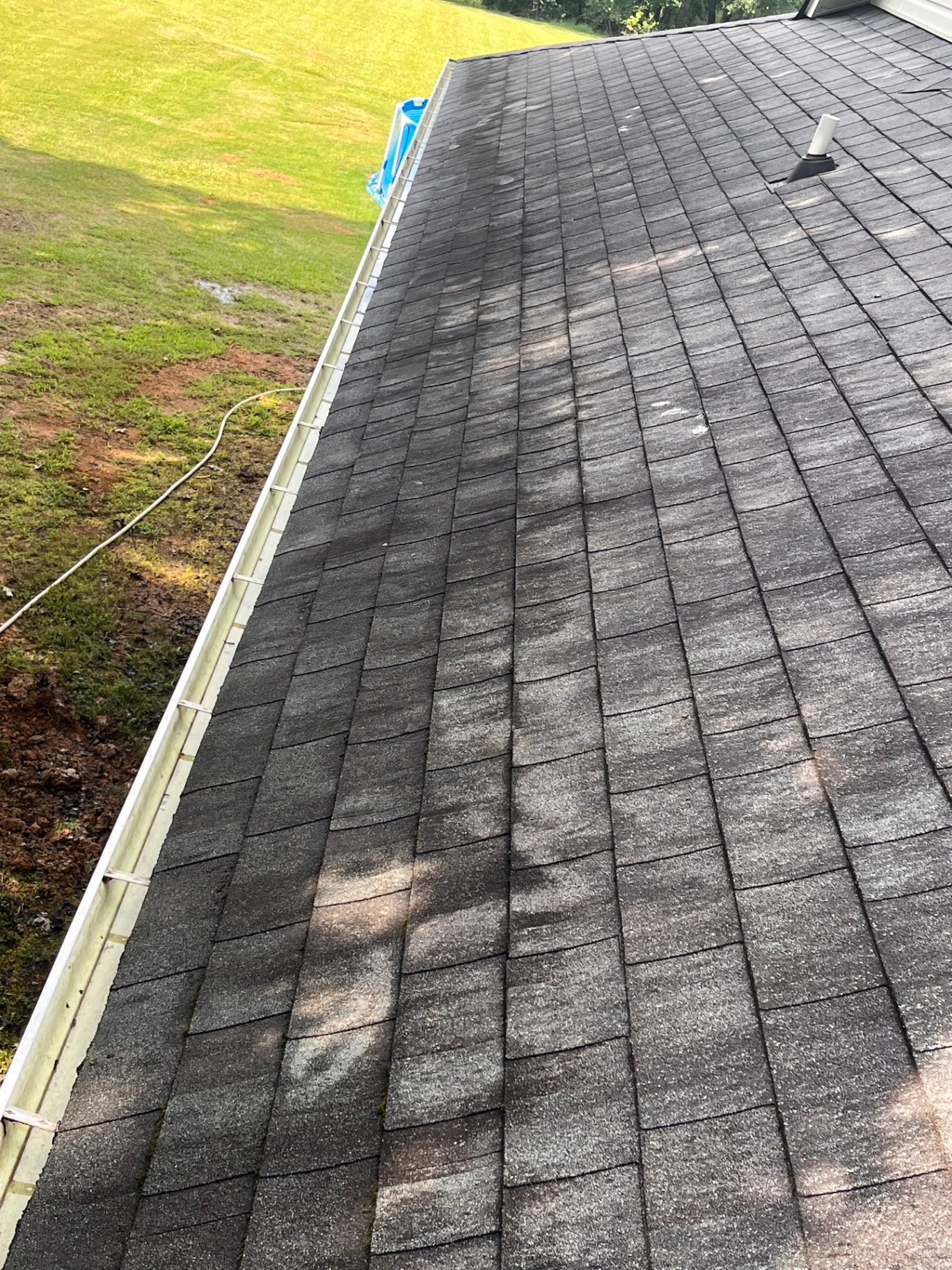 Gutter cleaning — after cleaning in Pontotoc, MS